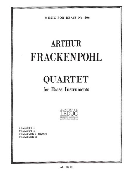 FRACKENPOHL A.-Quartett für Blechbläserquartett (Partitur/Stimmen)