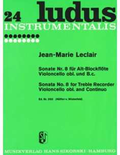 LECLAIR J.M.-Sonata No. 8 for Flute, Cello and B.C. (Parts)