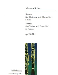 BRAHMS J.-Sonata Op.120 nº 1 en Fa menor para Clarinete y Piano (Urtext)
