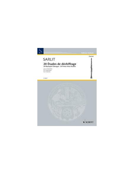 SARLIT H.-Etudes de Dechiffrage (20) per 2 clarinetti