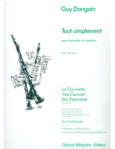 DANGAIN S.-Tout Simplement for Clarinet and Piano