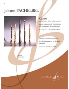 PACHELBEL J.-Canon en ré pour 4 clarinettes