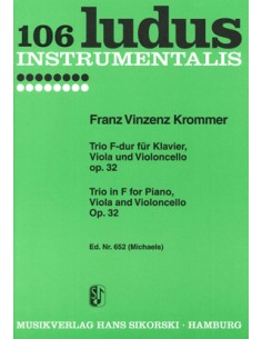 KROMMER F.-Trio F-Dur op.32 für Viola, Violoncello und Klavier (Michaels)