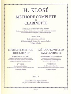 KLOSE H.E.-Methode Complete Vol.2 para Clarinete