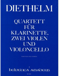 DIETHELM C.-Quatuor op.167 pour clarinette, 2 altos et violoncelle (partition/parties)