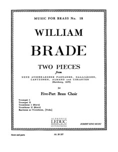 BRADE W.-Pieces (2) for Brass Quintet (Score/Parts) (King)