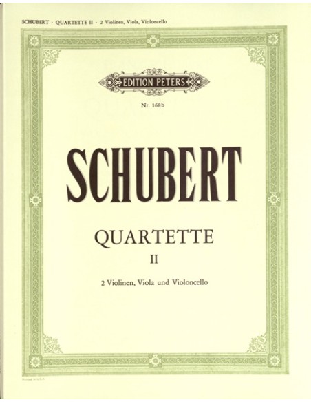 SCHUBERT F.-Complete String Quartets 2nd for 2 Violins, Viola and Cello