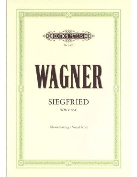 WAGNER R.-Siegfried (Siegfried) per voce e pianoforte