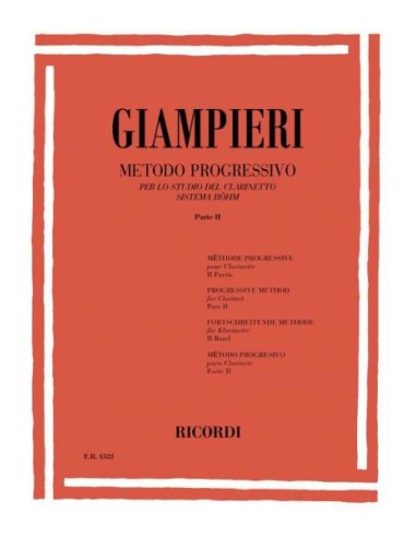 GIAMPIERI A.-Progressive Methode 2º für Klarinette