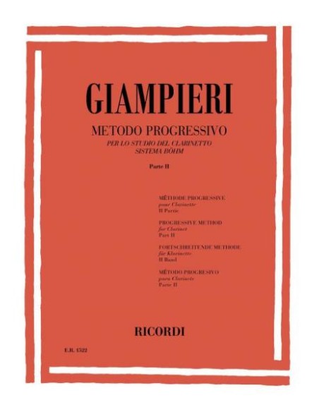 GIAMPIERI A.-Méthode Progressive 2º pour clarinette