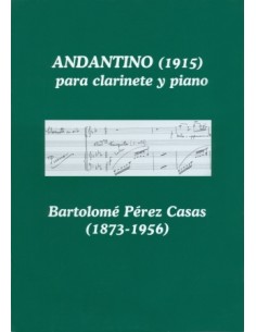 PEREZ CASAS B.-Andantino pour clarinette et piano