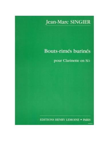 SINGIER J.M.-Bouts Burines pour clarinette