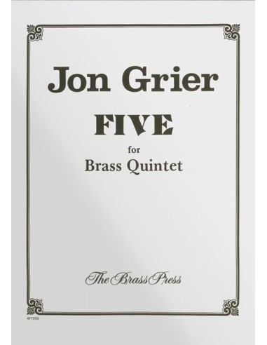 GRIER J.-Five for Brass Quintet