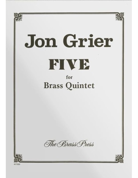 GRIER J.-Five for Brass Quintet