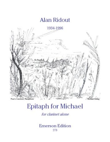 RIDOUT A.-Épitaphe pour clarinette