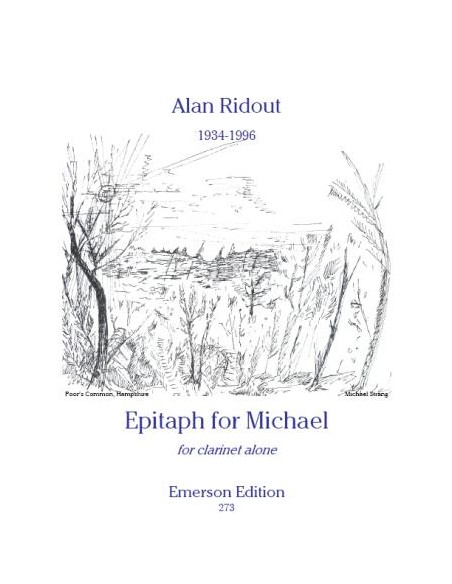 RIDOUT A.-Épitaphe pour clarinette