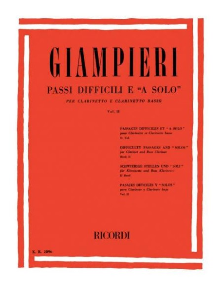 GIAMPIERI A.-Passaggi difficili 2° per clarinetto basso (Giampieri)