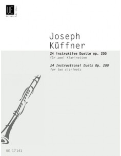 KUFFNER J.-Easy Instructional Duets (24) Op.200 in Progressive Order for 2 Clarinets (Joppig)