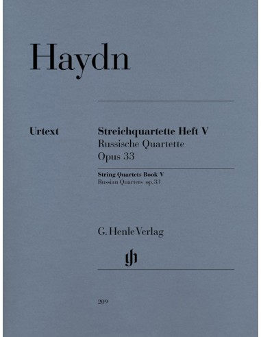 HAYDN J.-String Quartets Vol. 5th: Op.33 (Parts) (Urtext)