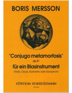 MERSSON B.-Conjuguée Métamorphose pour clarinette