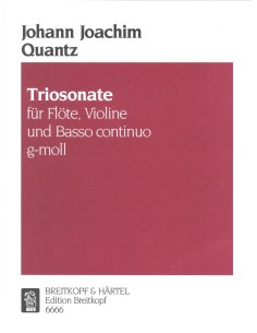 QUANTZ J.J.-Trio Sonata en Sol menor para Flauta, Violin y B.C. (Pistorius)