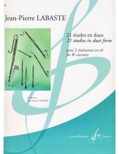 LABASTE J.P.-Studies (21) in Duos for 2 Clarinets