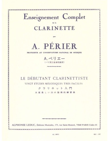 PERIER A.-Le Debutant Clarinettiste (Clarinet Method)