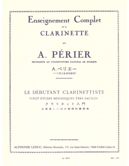 PERIER A.-Le Debutant Clarinettiste (Clarinet Method)