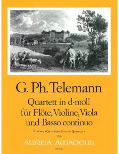 TELEMANN G.P.-Quartett D-Dur (TWV:43/d2) (Partitur/Stimmen)