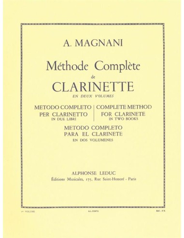 MAGNANI A.-Methode Complete Vol.1 for Clarinet