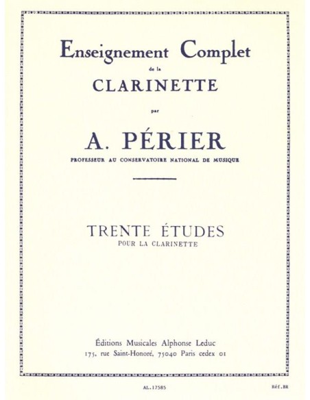 PERIER A.-Studies (30) for Clarinet