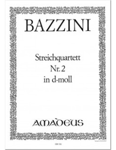 BAZZINI A.-Quartett Op.75 d-Moll für 2 Violinen, Viola und Violoncello (Stimmen)