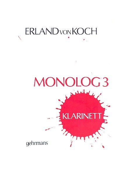 KOCH E.-Monolog 3 pour clarinette
