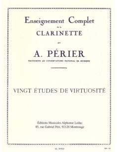 PERIER A.-Etudes de virtuosité (20) pour clarinette