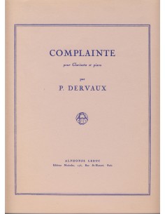 DERVAUX A.J.-Complainte pour clarinette et piano