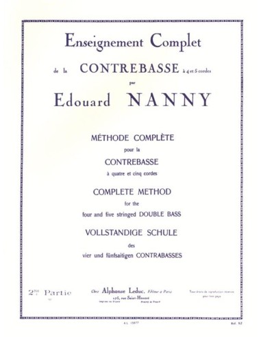 NANNY E.-Methode Complete Vol.2 pour contrebasse