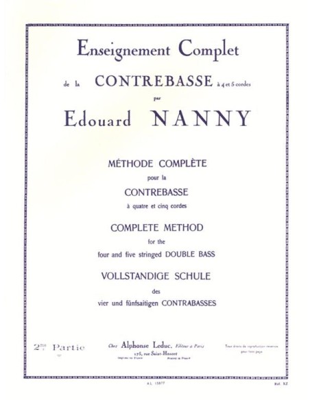 NANNY E.-Methode Complete Vol.2 pour contrebasse