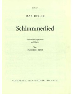 REGER M.-Schlummerlied per voce media e pianoforte