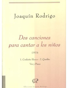 RODRIGO J.-Canzoni da cantare ai bambini (2) per voce e pianoforte