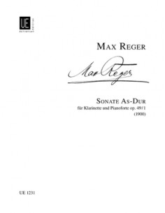 REGER M.-Sonate Op. 49 Nr. 1 in Labmajor für Klarinette und Klavier