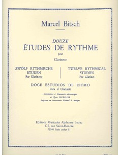 BITSCH M.-Etudes rythmiques (12) pour clarinette