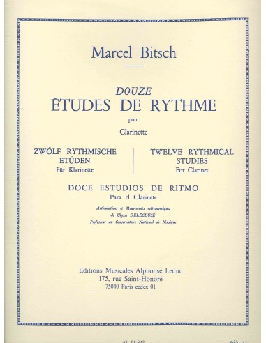 BITSCH M.-Studi di ritmo (12) per clarinetto