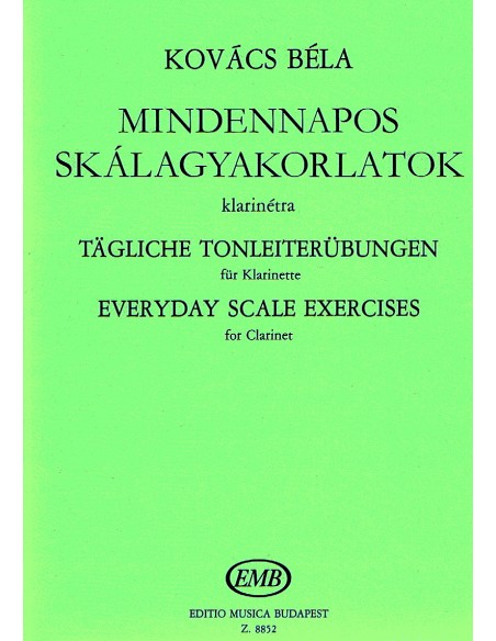 KOVACS Bela-Daily Scale Exercises for Clarinet