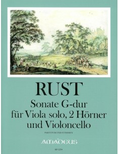RUST F.W.-Sonate en sol majeur pour alto, 2 cors et violoncelle (partition/parties)