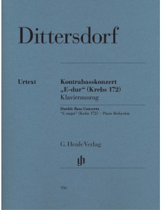 DITTERSDORF C.D.-Concierto en Mi Mayor para Contrabajo y Piano (Urtext) (Sobanski)