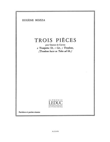 BOZZA E.-Stücke (3) für Blechbläserquartett (Partitur/Stimmen)