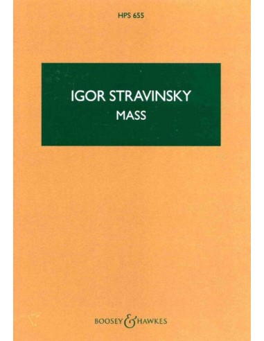 STRAVINSKY I.-Mass for 2 Choirs and Wind Instruments (PB)