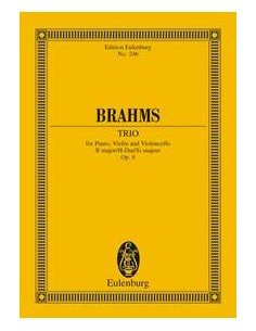 BRAHMS, J.-Trio, Op.  8 in B Major for Violin, Cello and Piano (2nd Version) (PB)