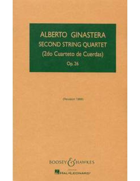 GINASTERA A.-String Quartet No. 2 Op.26 (PB)
