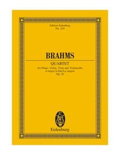 BRAHMS J.-Cuarteto nº 2 Op.26 en La Mayor para Violin, Viola, Violoncello y Piano (PB)